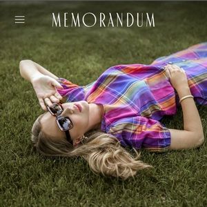 Madras plaid smocked hem